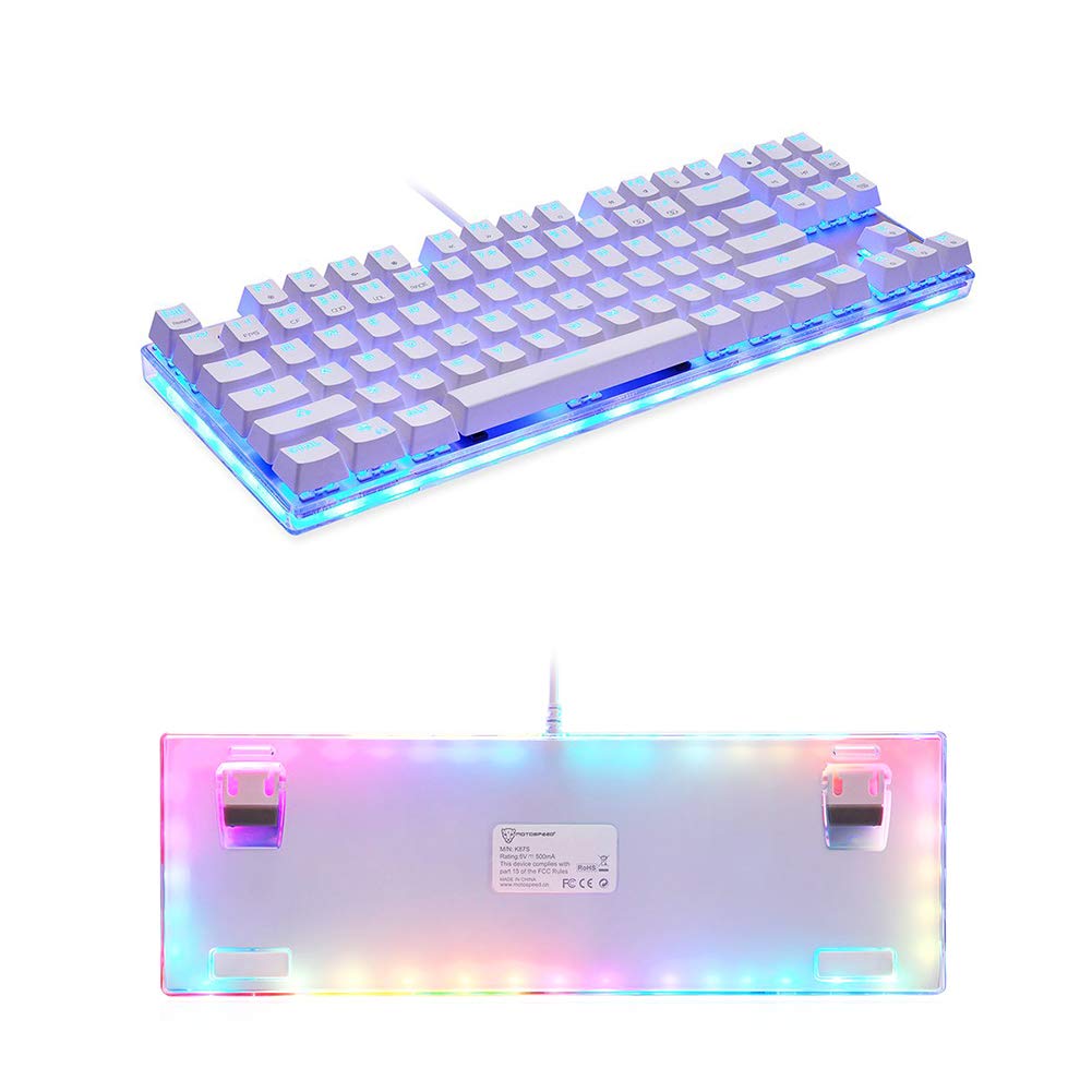 Amazon | MOTOSPEED 青軸 87キー ゲーミングキーボード アンチゴースト